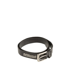 Metalwood Metal Logo Leather Studded Belt