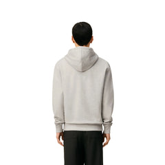AMI PARIS GREY COTTON ZIPPED AMI DE COEUR HOODIE