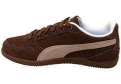 Puma K Moda SD Womens Leather Casual Shoes Brown Rose Latte Puma White