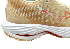 Mizuno Womens Wave Rider 28 Comfortable Running Shoes Pristine Orange