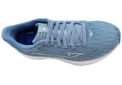 Mizuno Womens Wave Rider 28 Comfortable Running Shoes Blue