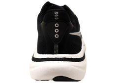 Saucony Mens Ride 19 Comfortable Wide Fit Athletic Shoes Black Silver