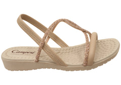 Campesi Antheya Womens Brazilian Comfort Sandals With Massage Footbed