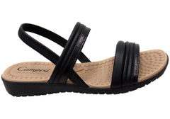 Campesi Anitta Womens Brazilian Comfort Sandals With Massage Footbed