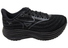 Mizuno Mens Wave Rider 29 Running Shoes 2E Wide Fit Estate Black Iron