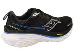 Saucony Mens Guide 18 Comfortable Lace Up Athletic Shoes Black Lapis