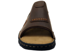 Mironneli Everglade Mens Leather Comfortable Slide Sandals