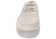 Puma Carina Mia Womens Comfortable Sneakers White Puma Gold
