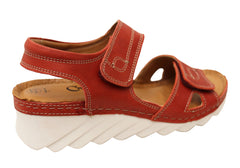 Cabello Comfort 6846-445 Womens Leather Adjustable Sandals