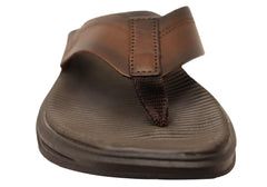 Pegada Jude Mens Comfortable Leather Thongs Sandals Made In Brazil