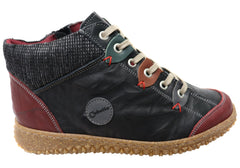 Cabello Comfort 6771-303 Womens European Comfort Leather Ankle Boots