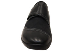 Scholl Orthaheel Karley Womens Leather Comfort Adjustable Strap Shoes