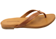 Orizonte Ellaease Womens Comfortable European Leather Thongs Sandals