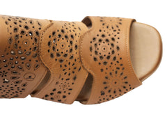 Orizonte Lotusloop Womens Comfort European Leather Low Heel Sandals