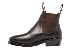 Mustang Womens Signature Pull Up Brown Leather Boots