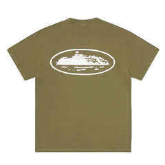 Corteiz Island Puff Print Tee Olive