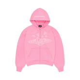 Broken Planet Zip Up Hoodie Candy Pink