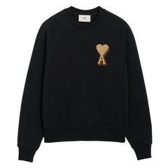 AMI Paris Ami De Coeur Patch Sweatshirt Black
