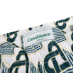 CASABLANCA HEART MONOGRAM PRINTED SWIM SHORTS Printed Swim Shorts Green