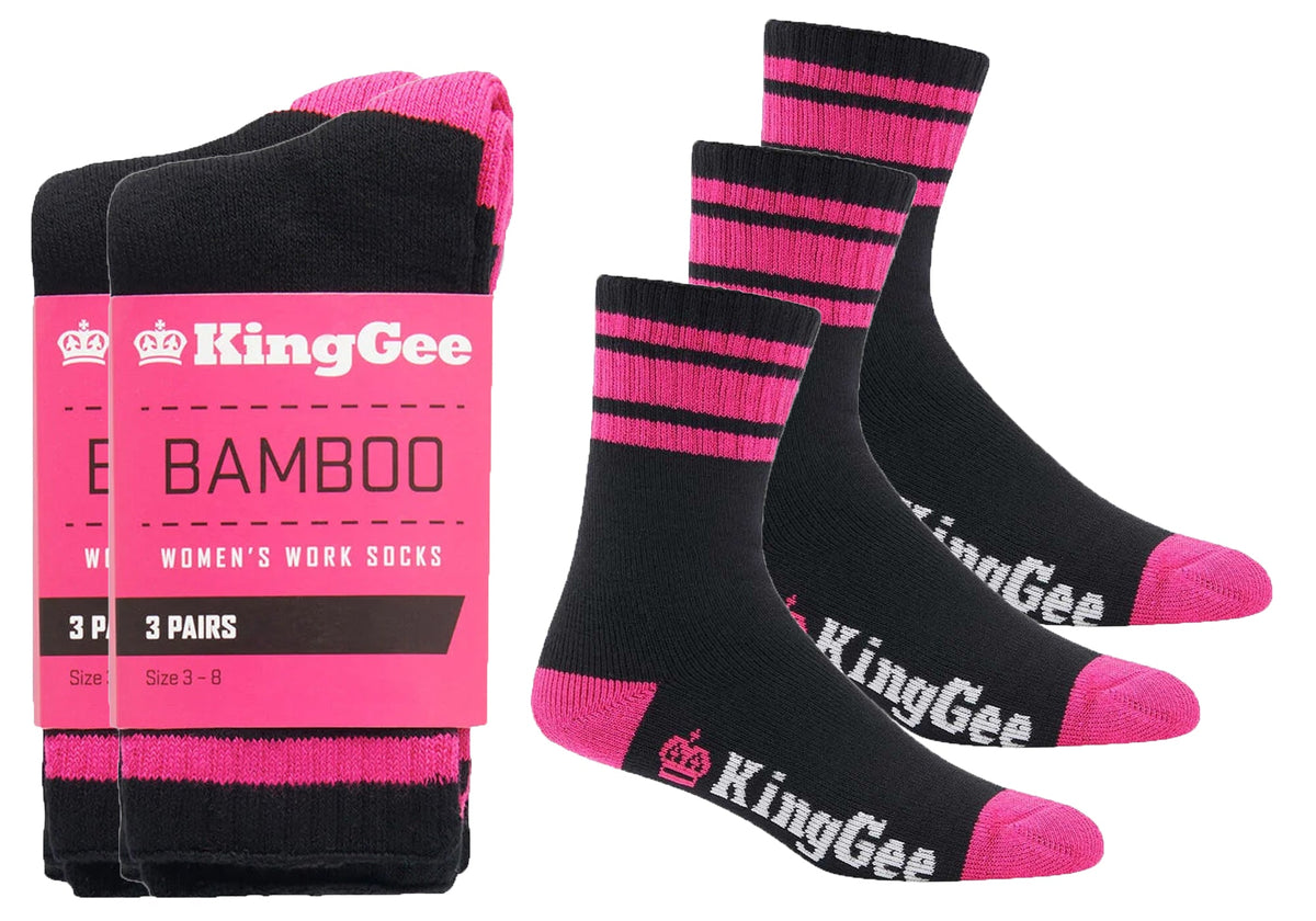 6 Pairs of King Gee Womens Bambo Work Socks