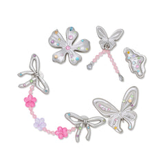 Crocs Silver Meta Gem Fantasy Jibbitz 5-Pack