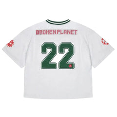 Broken Planet Market Billboard Football Jersey Snow White