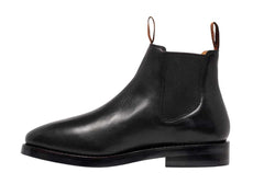 Mustang Mens Signature Pull Up Black Leather Boots