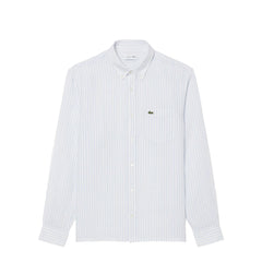 Lacoste Regular Fit Striped Linen Shirt