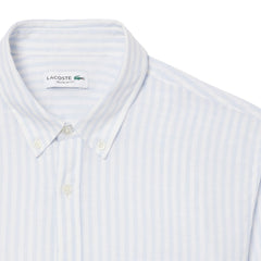 Lacoste Regular Fit Striped Linen Shirt