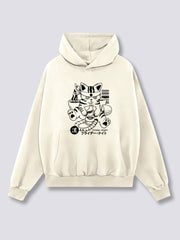 Front Print - Boozy Cat Hoodie