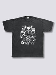 Front Print - Boozy Cat Vintage T-Shirt