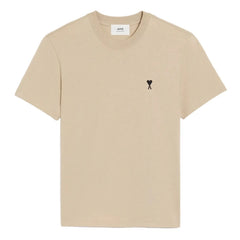 Ami Paris Ami de Coeur Cotton T-Shirt Cafe Creme