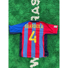 Barcelona Home Shirt 2001-2002 Guardiola #4 XL