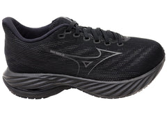 Mizuno Mens Wave Rider 28 2E Wide Fit Comfortable Running Shoes Black