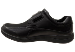 Propet Mens Four Points Comfort 3E Extra Wide Leather Adjustable Strap Shoes