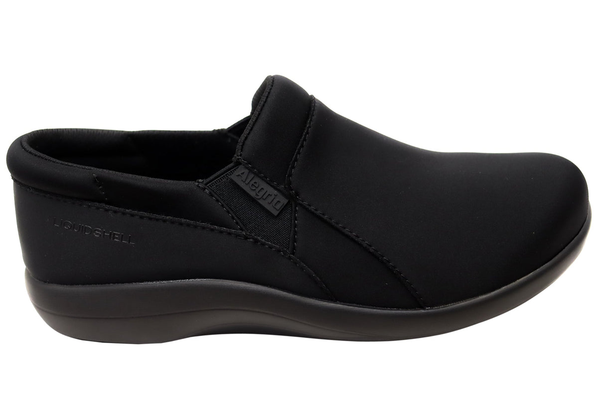 Alegria Duette Womens Comfortable Slip On Shoes Liquid Black