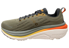 Saucony Mens Hurricane 25 Comfortable Athletic Shoes Laurel Fire