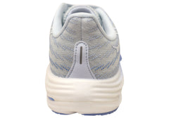 Mizuno Womens Wave Rider 29 D Wide Width Running Shoes Grey Blue