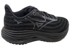 Mizuno Mens Wave Rider 29 Running Shoes 2E Wide Fit Estate Black Iron