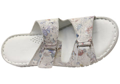 Orizonte Nerine Womens Comfortable European Leather Slides Sandals
