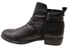 Cabello Comfort Enrich Womens Leather European Low Heel Ankle Boots