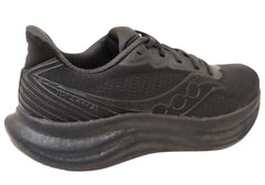 Saucony Mens Triumph 23 Comfortable Athletic Shoes Triple Black