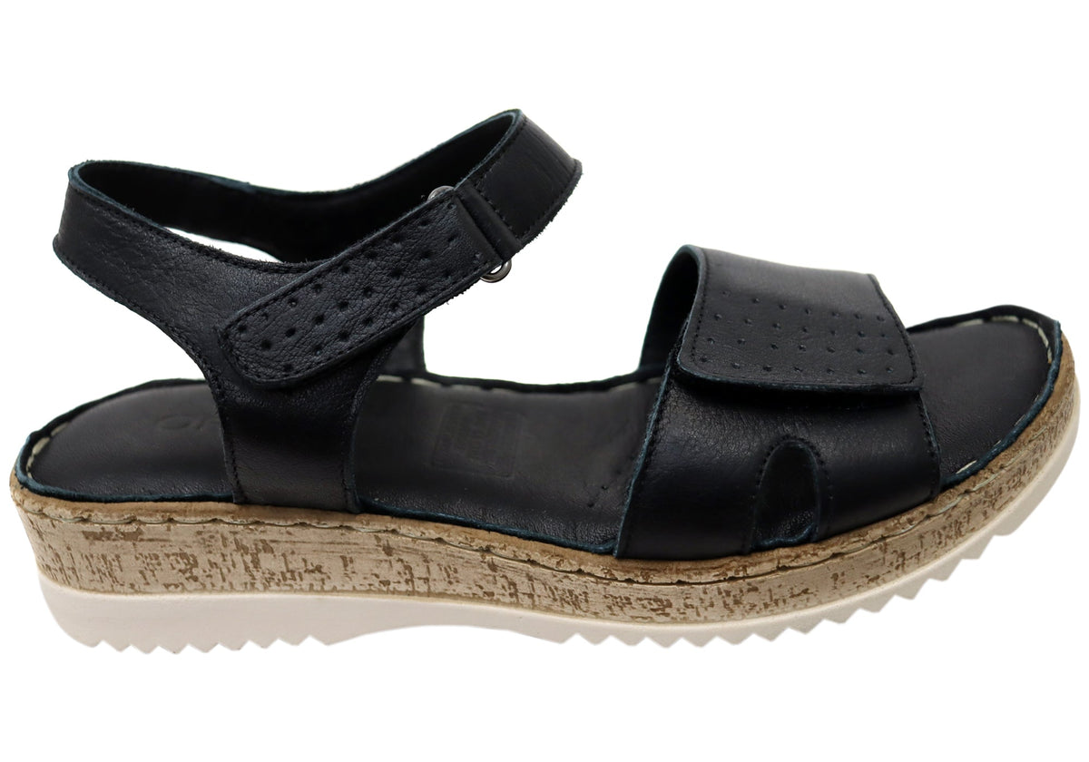 Orizonte Eito Womens Comfortable European Leather Adjustable Sandals