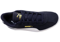 Puma Mens Club II Comfortable Leather Lace Up Sneakers