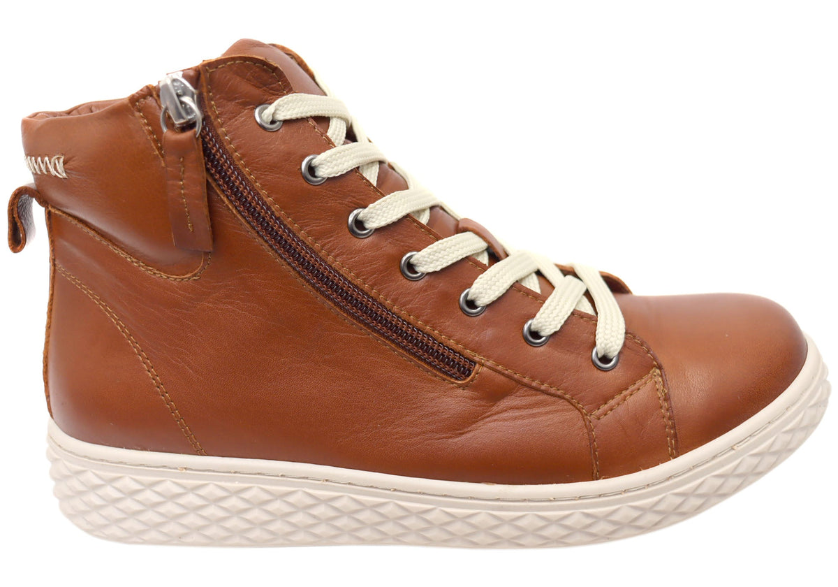 Cabello Comfort Una Womens Comfortable Leather European Ankle Boots