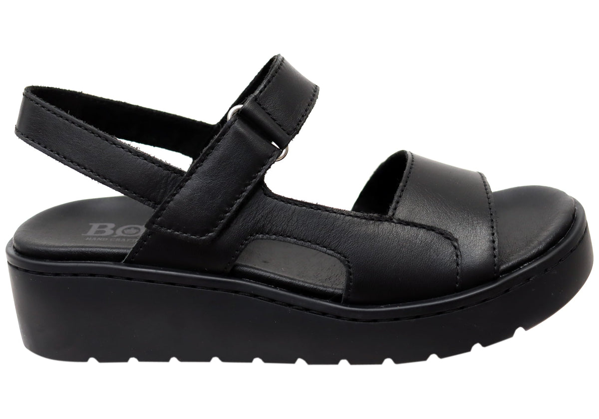 Born Kit Womens Leather Comfortable Platform Sandals