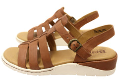 Born Marni Womens Leather Sandals With Comfortable Cushioned Footbed