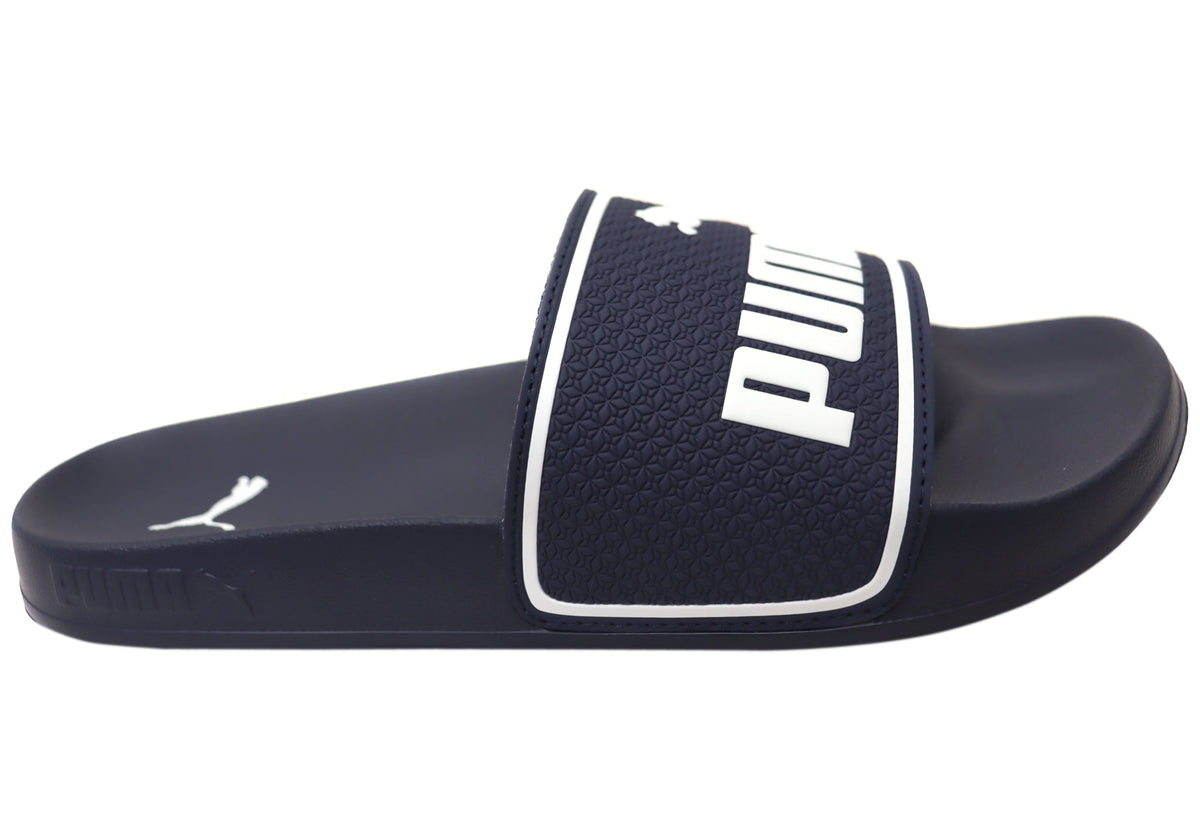 Puma Mens Leadcat 2 0 Comfortable Slides Sandals Peacoat Puma White