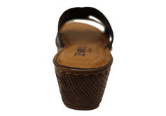 Born Rosario Womens Cushioned Comfort Footbed Leather Slides Sandals