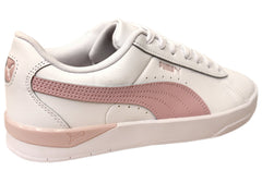 Puma Jada Classic Womens Comfortable Sneakers White Rose Mauve